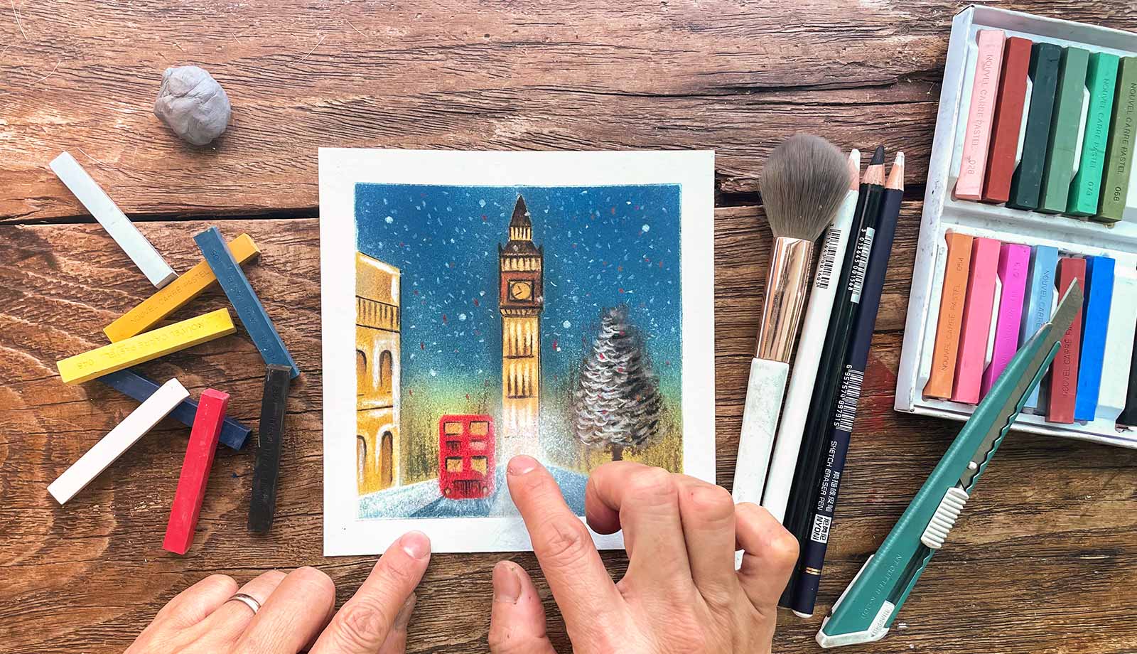 塗抹柔和色調用簡易粉彩畫世界| 繪畫插畫| OMIA學東西線上課程平台| OMIA 