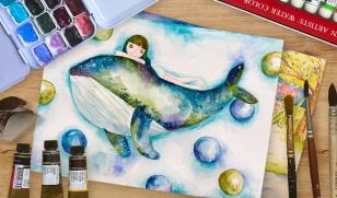 森林系初學水彩課：3-99歲都能學會